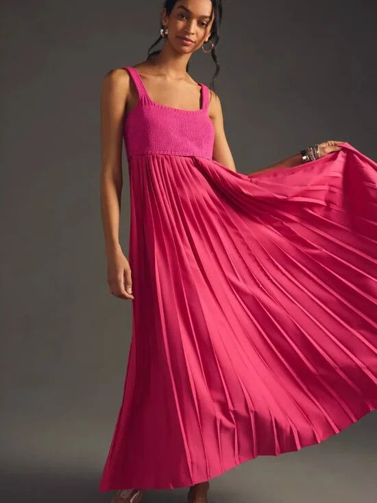 Mare Mare NWT | Pleated Maxi Dress - Picture 1 of 9